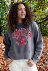 Chicka-d Womens Oklahoma Malibu Crew Smoke