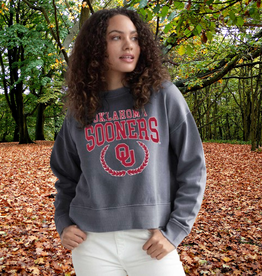 Chicka-d Womens Oklahoma Malibu Crew Smoke