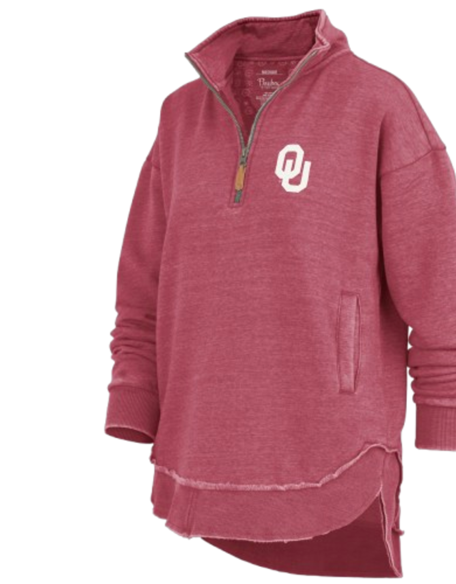 Pressbox Womens OU Sojourn 1/4 Zip Mock-Neck