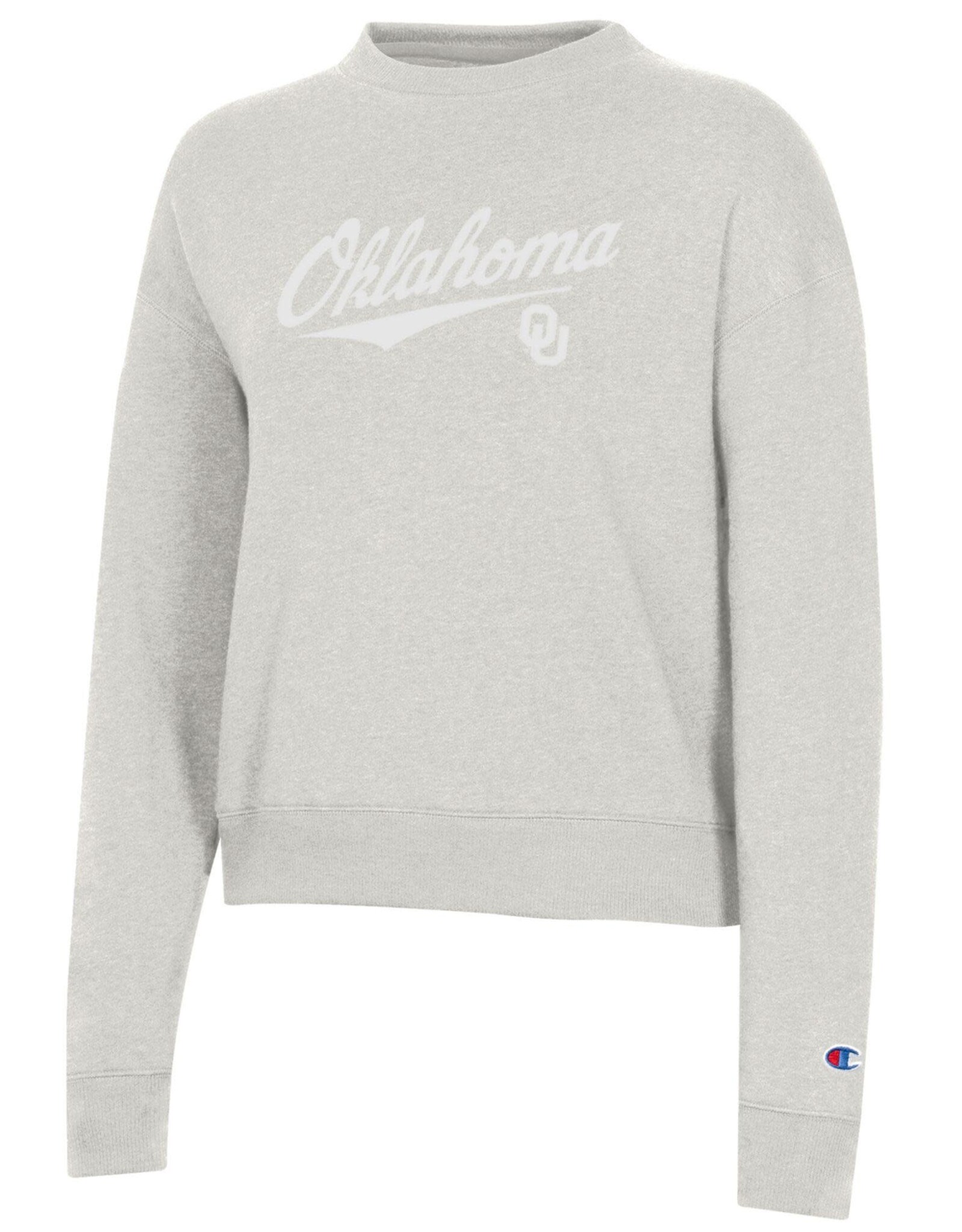 Champion Women's Script OU Triumph Pebblestone Fleece Crew