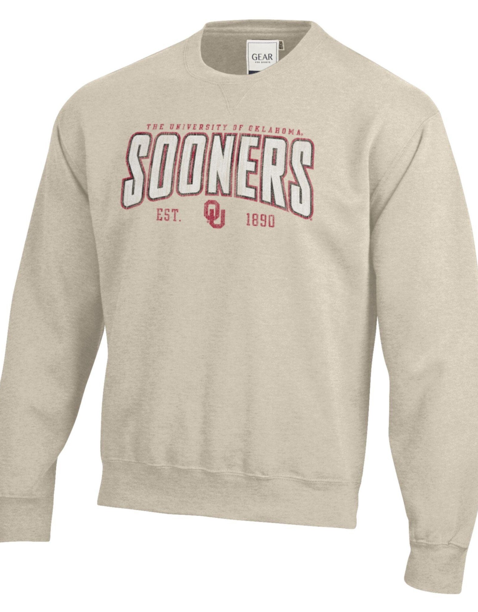Gear For Sports Men's Gear Sooners Big Cotton Oatmeal Crew