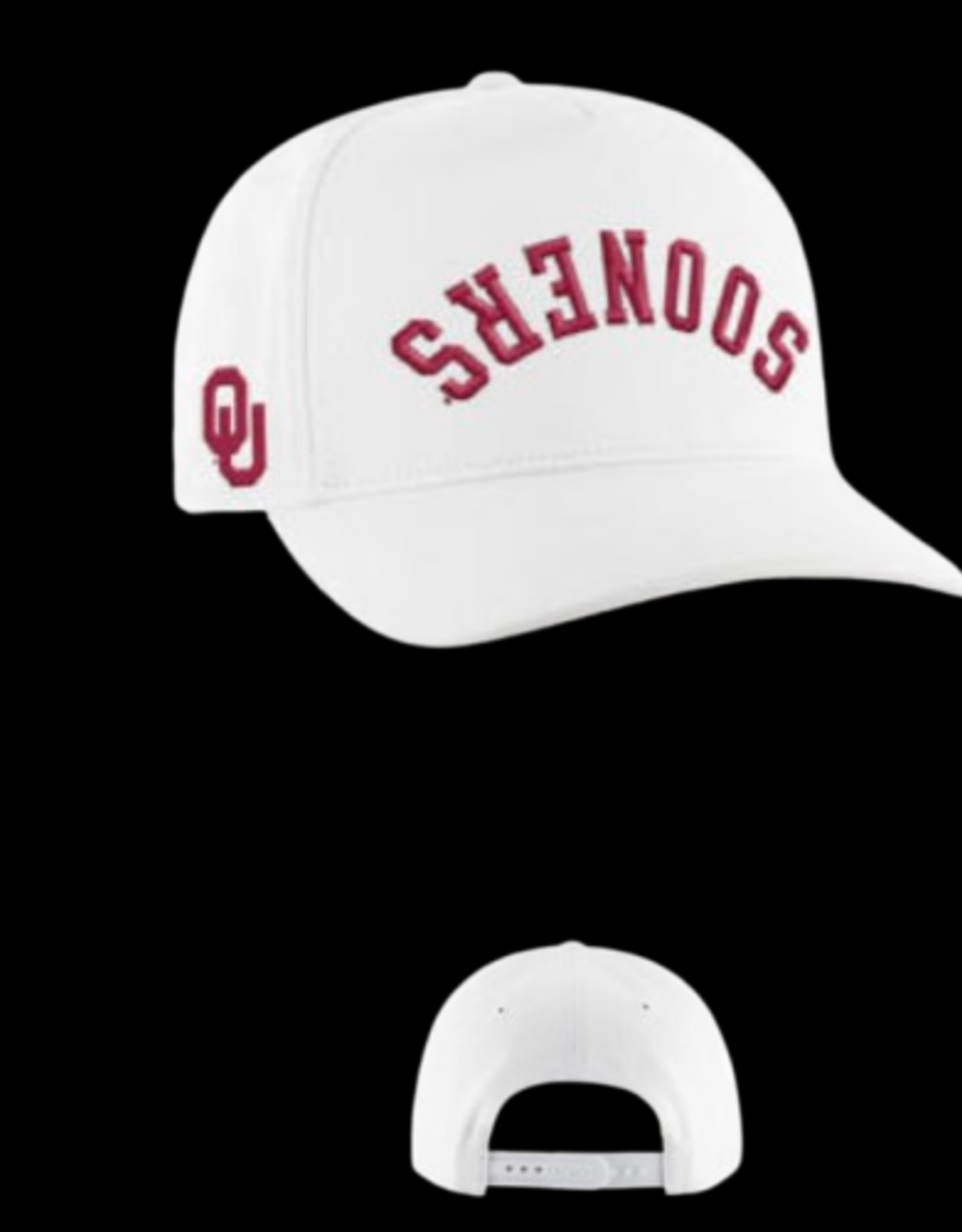 '47 Brand Oklahoma Sooners White Flip Script 47 Hitch