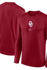 Jordan Men's Jordan OU Legend 2-Hit Center Lock Up LS Tee