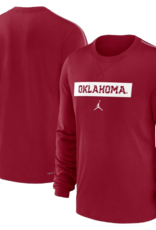 Jordan Men's Jordan Oklahoma Crimson Team Issue LS Player Top