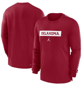 Jordan Men's Jordan Oklahoma Crimson Team Issue LS Player Top