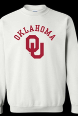 Gildan Oklahoma OU Crewneck Sweatshirt White