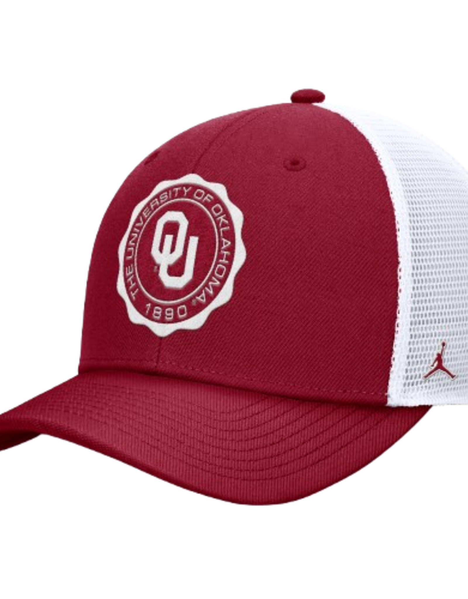 Jordan Jordan Crimson OU University of Oklahoma 1890 Rise Structured Trucker Cap