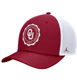 Jordan Jordan Crimson OU University of Oklahoma 1890 Rise Structured Trucker Cap