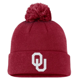 Jordan Men's Jordan Brand OU Crimson Peak Standard Pom Cuff Beanie