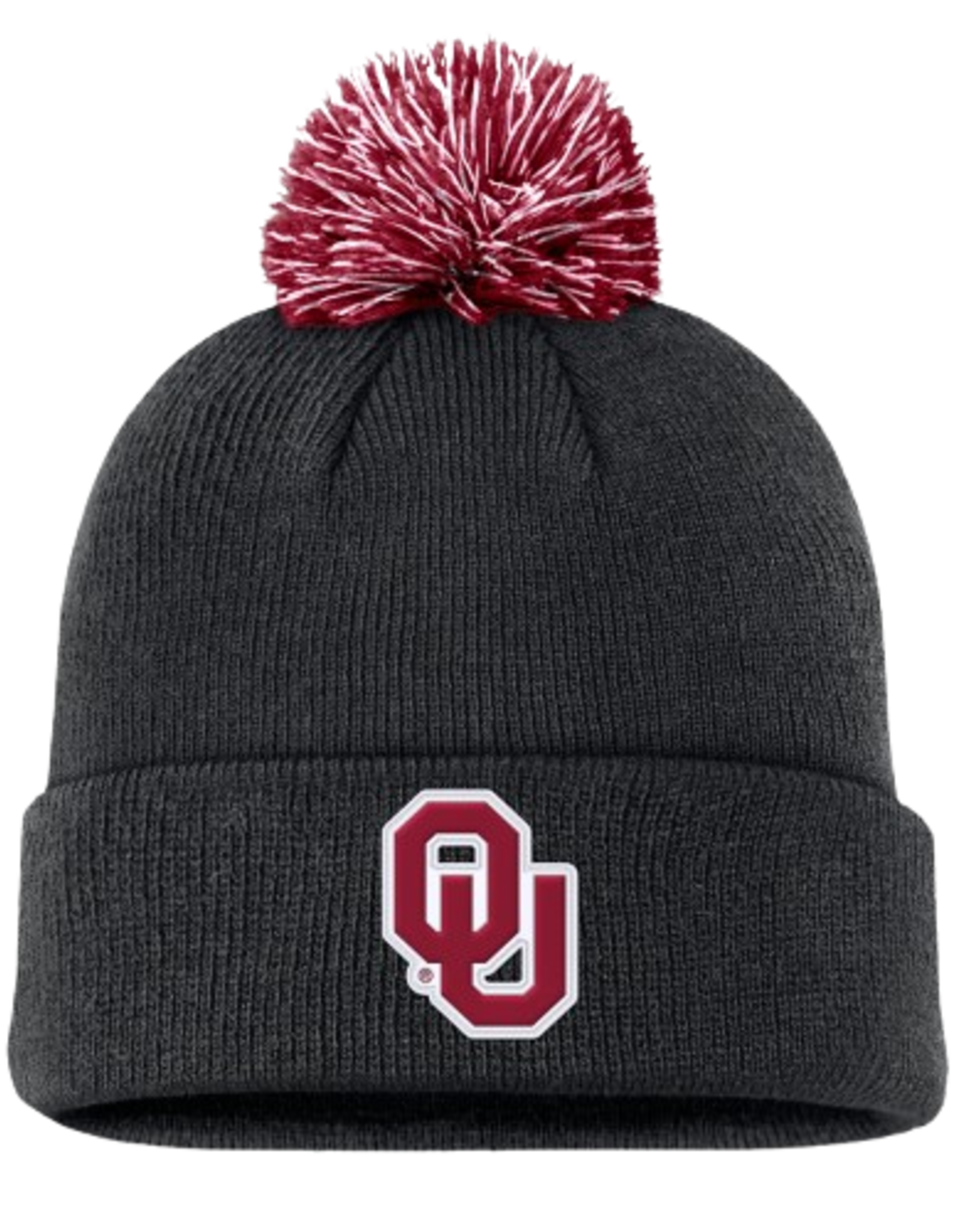 Jordan Men's Jordan Brand OU Black Peak Standard Pom Cuff Beanie