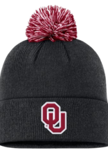 Jordan Men's Jordan Brand OU Black Peak Standard Pom Cuff Beanie