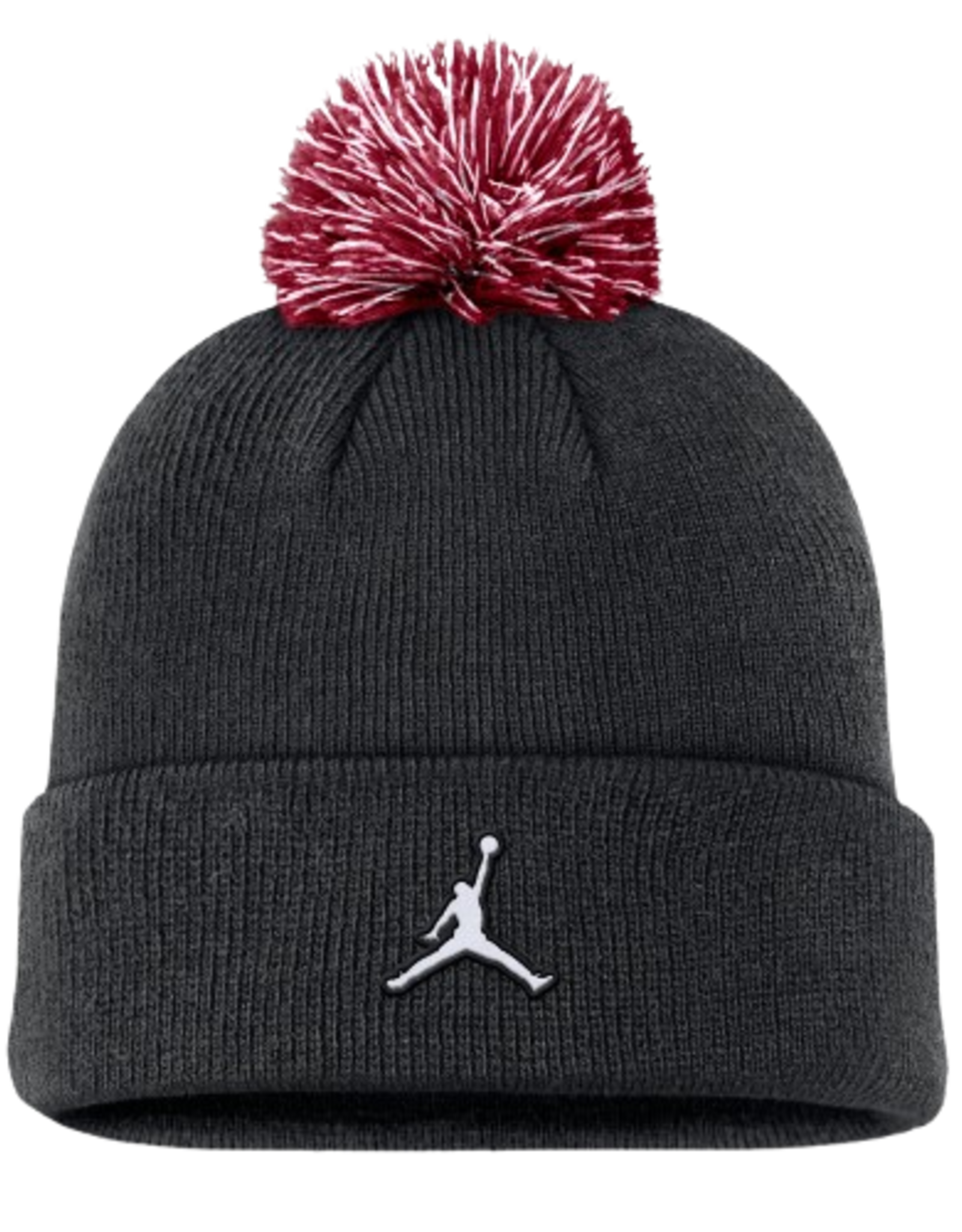 Jordan Men's Jordan Brand OU Black Peak Standard Pom Cuff Beanie