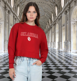 Hype & Vice Women's Crimson Oklahoma OU Homecoming Crew