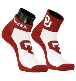 TCK Flip Top Qtr OU Socks (wm's 7-10, men's 6-9)