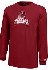 Champion Youth OU Football Helmet L/S Tee