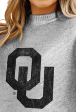 Gameday Couture Womens Oversize Metallic Loose Knit Sweater