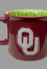 RFSJ Ceramic 23oz OU Football Field Inside Mug