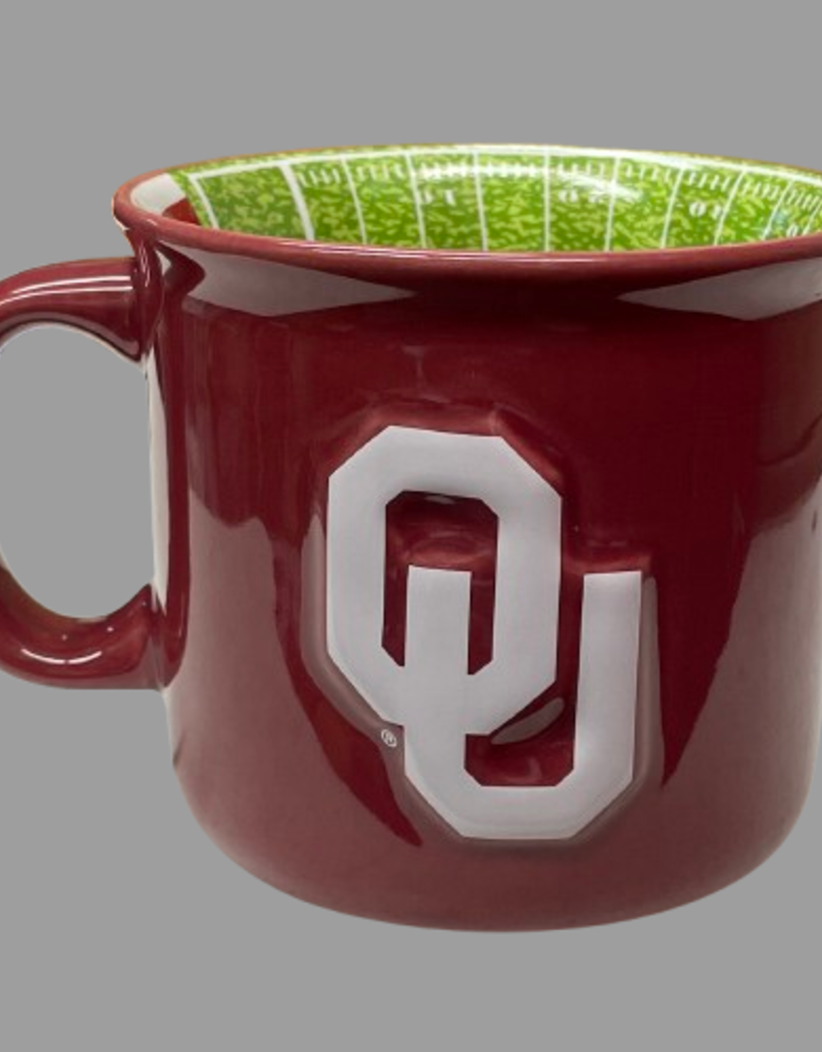 RFSJ Ceramic 23oz OU Football Field Inside Mug