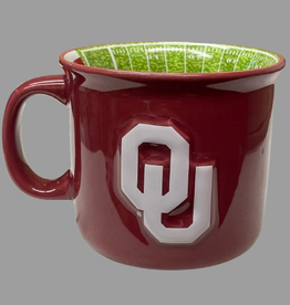 RFSJ Ceramic 23oz OU Football Field Inside Mug