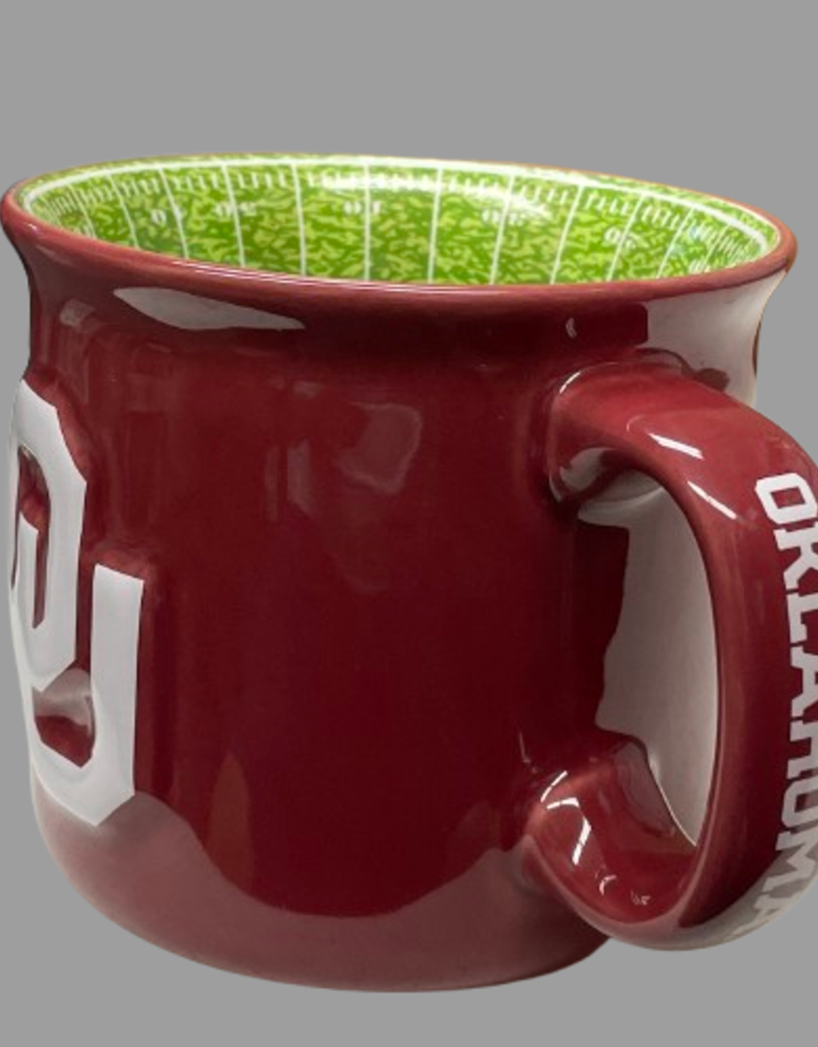 RFSJ Ceramic 23oz OU Football Field Inside Mug