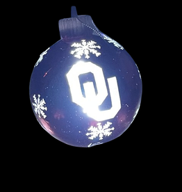 Forever Collectibles OU Light UP Glass Ball Ornament