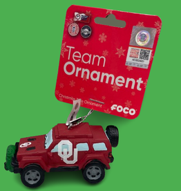 Forever Collectibles OU Holiday Jeep Ornament