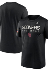 Jordan Men's Jordan Black Sooners Football Military Appreciation Legend Tee