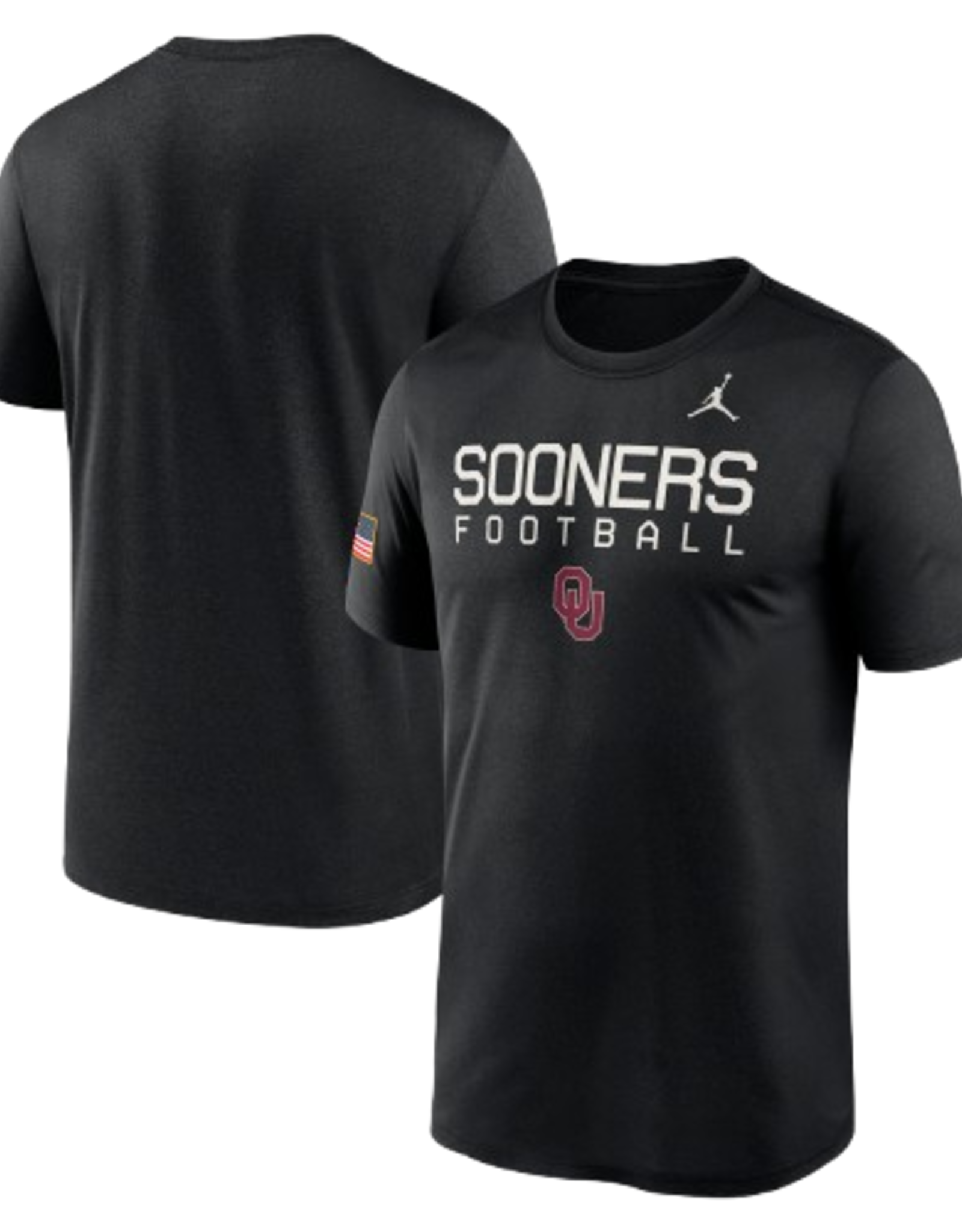 Jordan Men's Jordan Black Sooners Football Military Appreciation Legend Tee