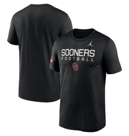 Jordan Men's Jordan Black Sooners Football Military Appreciation Legend Tee