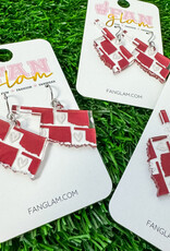 Fan Glam Fan Glam State OU Printed Dangles