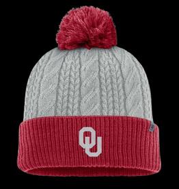 TOW Womens Sooners Becca Cable Knit Beanie