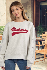 Chicka-d Womens Oklahoma Old School Crew Stars