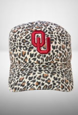 '47 Brand Women's '47 Brand OU Lisa Leopard Print Adjustable Clean Up Cap