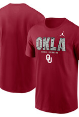 Jordan Men's Jordan Crimson Wood Grain OKLA Local Cotton Tee