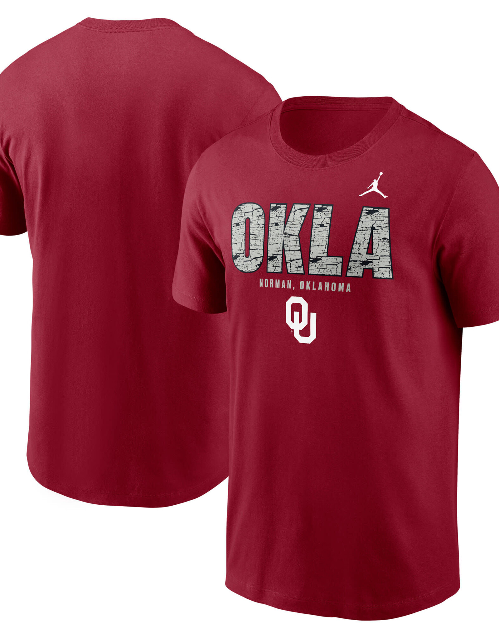 Jordan Men's Jordan Crimson Wood Grain OKLA Local Cotton Tee