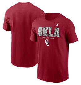 Jordan Men's Jordan Crimson Wood Grain OKLA Local Cotton Tee