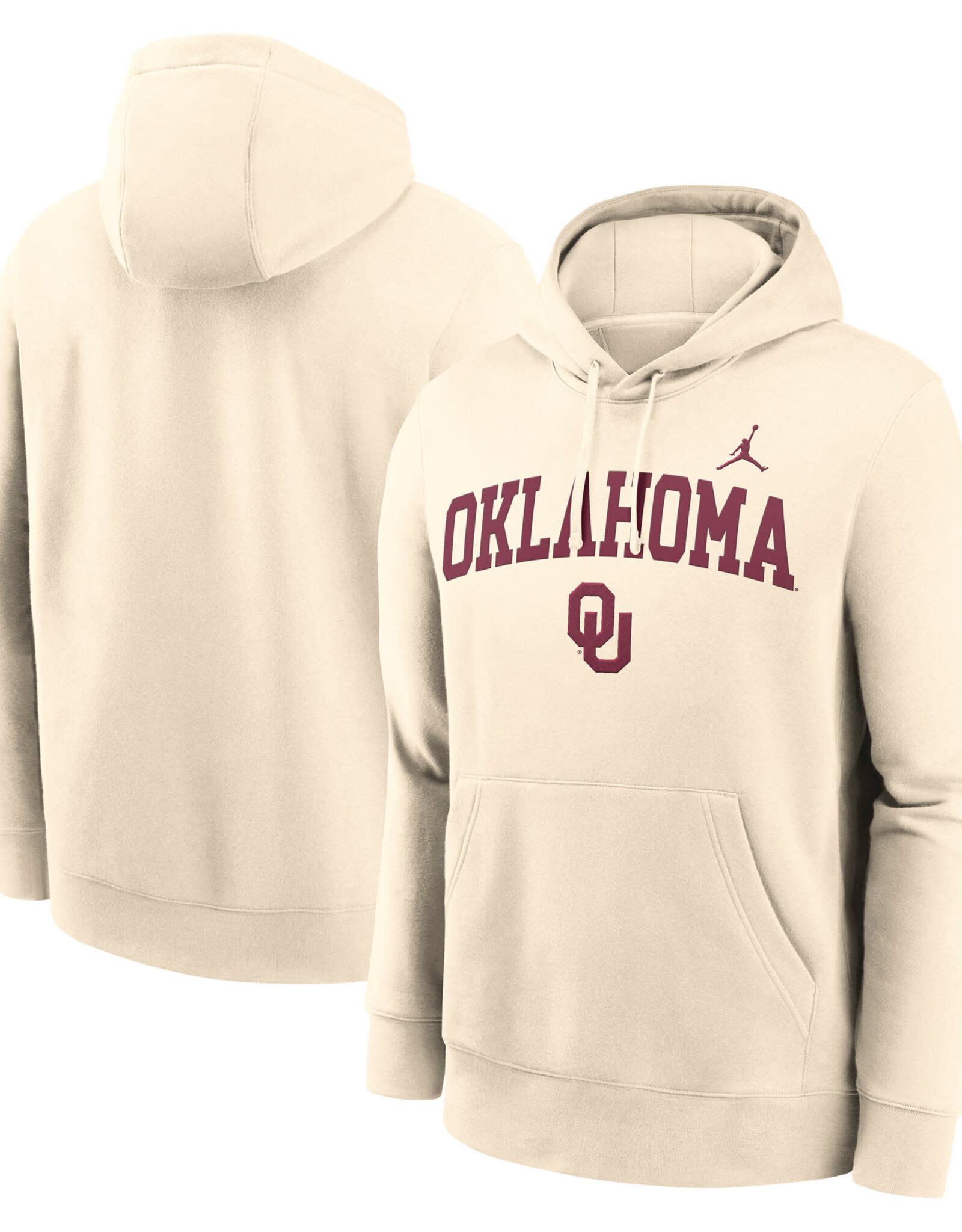Jordan Men's Jordan Oklahoma OU Natural Club Fleece Hoodie