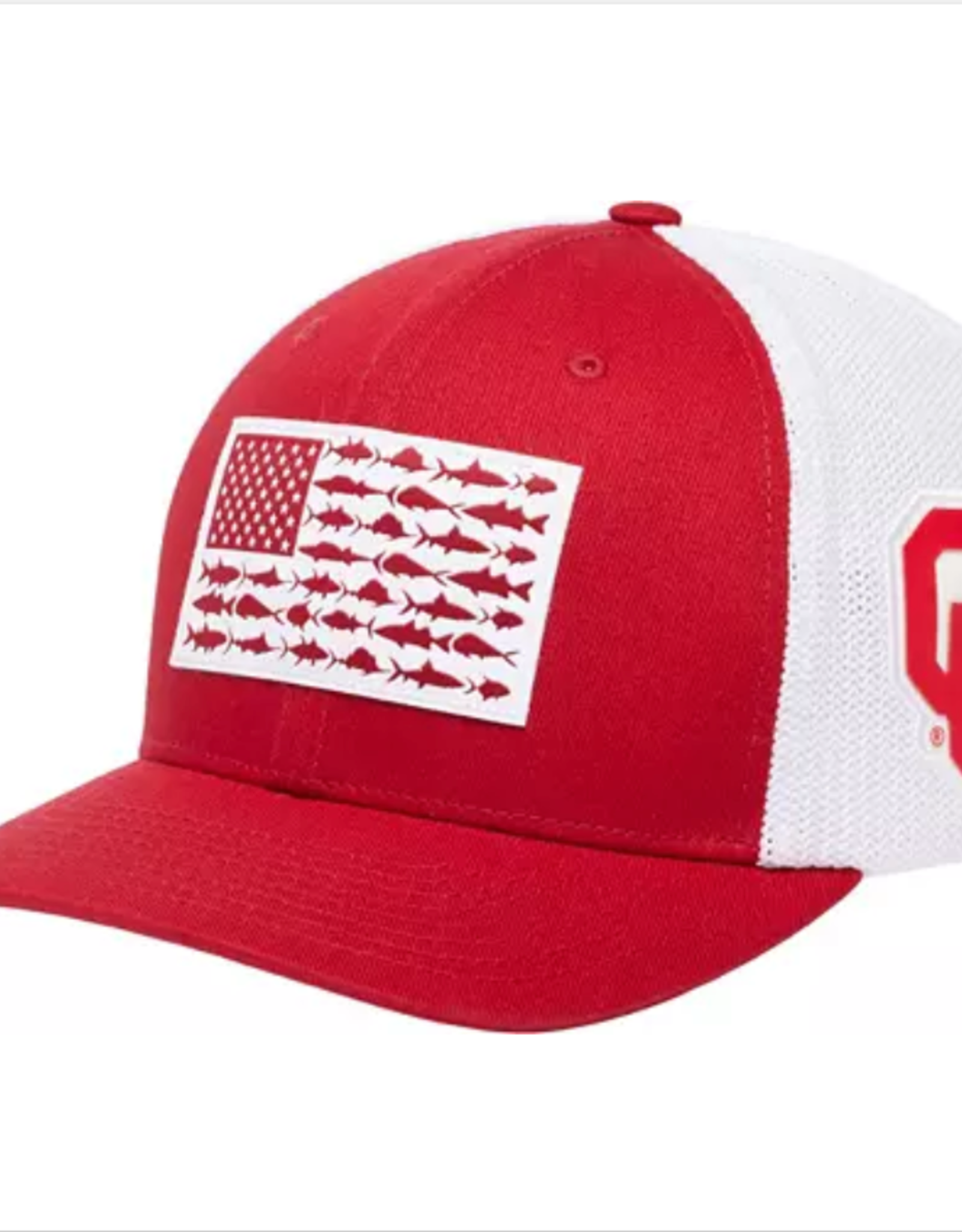 Columbia Men's Columbia PFG Mesh OU Fish Flag Ball Cap
