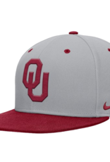 Nike Nike OU Baseball Wolf Gray Dri-Fit True Structured Round Bill Fitted Cap