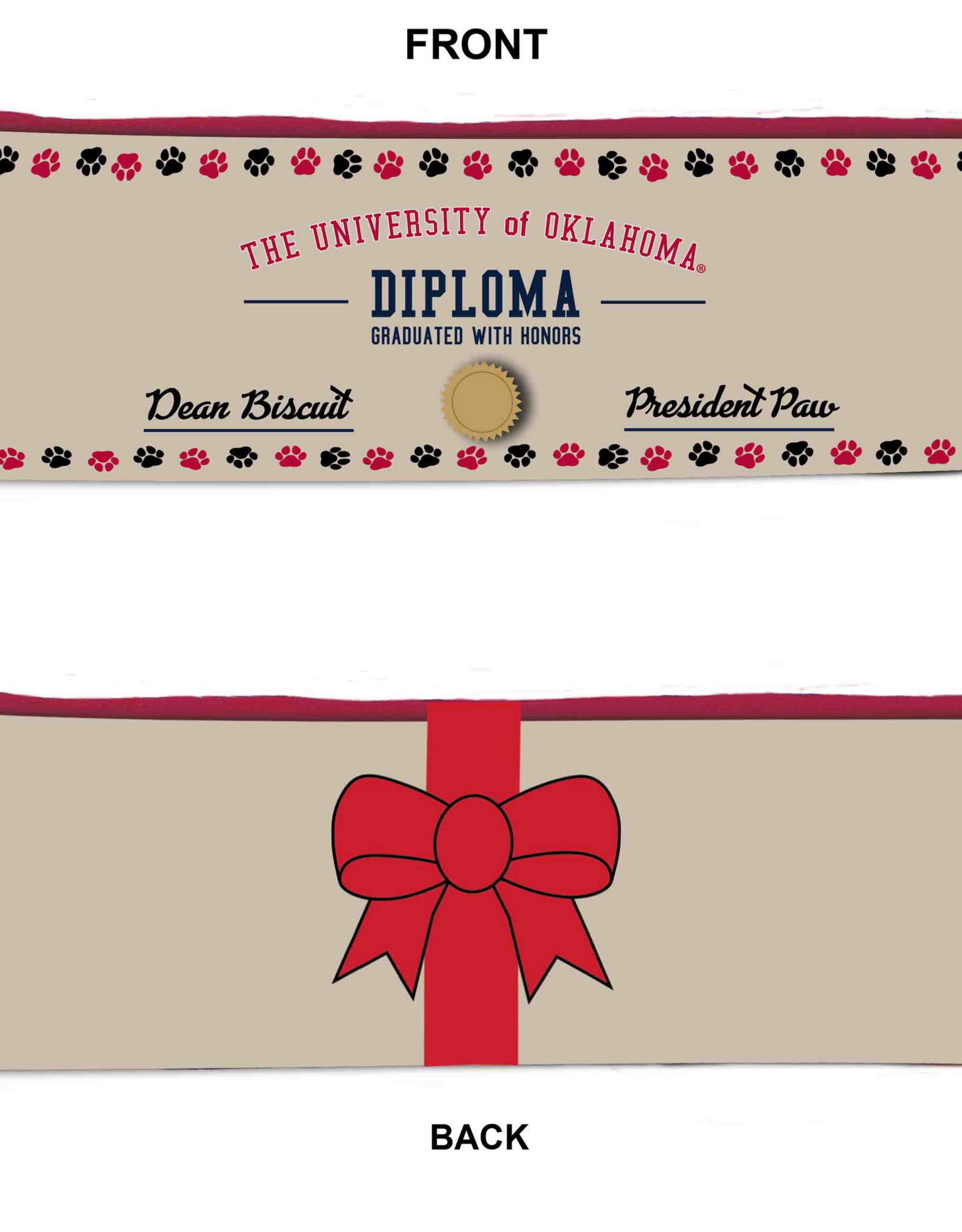 All Star Dogs Oklahoma Sooners Diploma Dog Toy