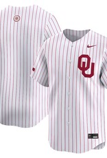 Nike White Oklahoma Nike Pinstripe Baseball Jersey