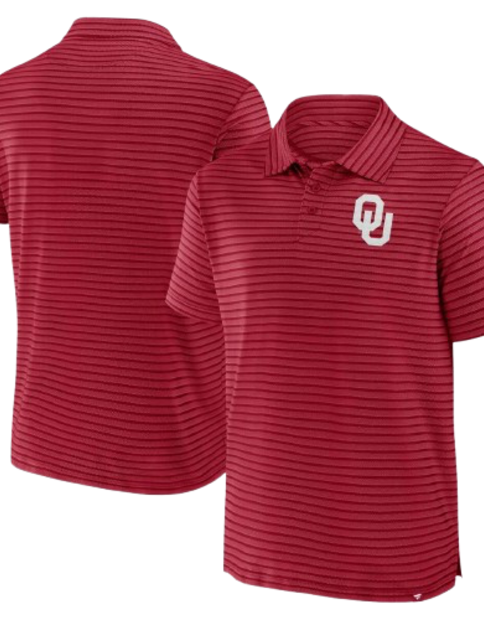 Fanatics Men's OU Crimson Jacquard Victory Stripe Polo