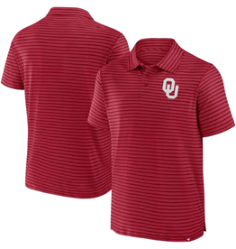 Fanatics Men's OU Crimson Jacquard Victory Stripe Polo