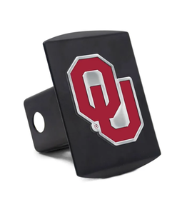 WinCraft Crimson OU on Black Hitch Cover