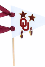 Color Shout OU Pennant Pair Earring Set