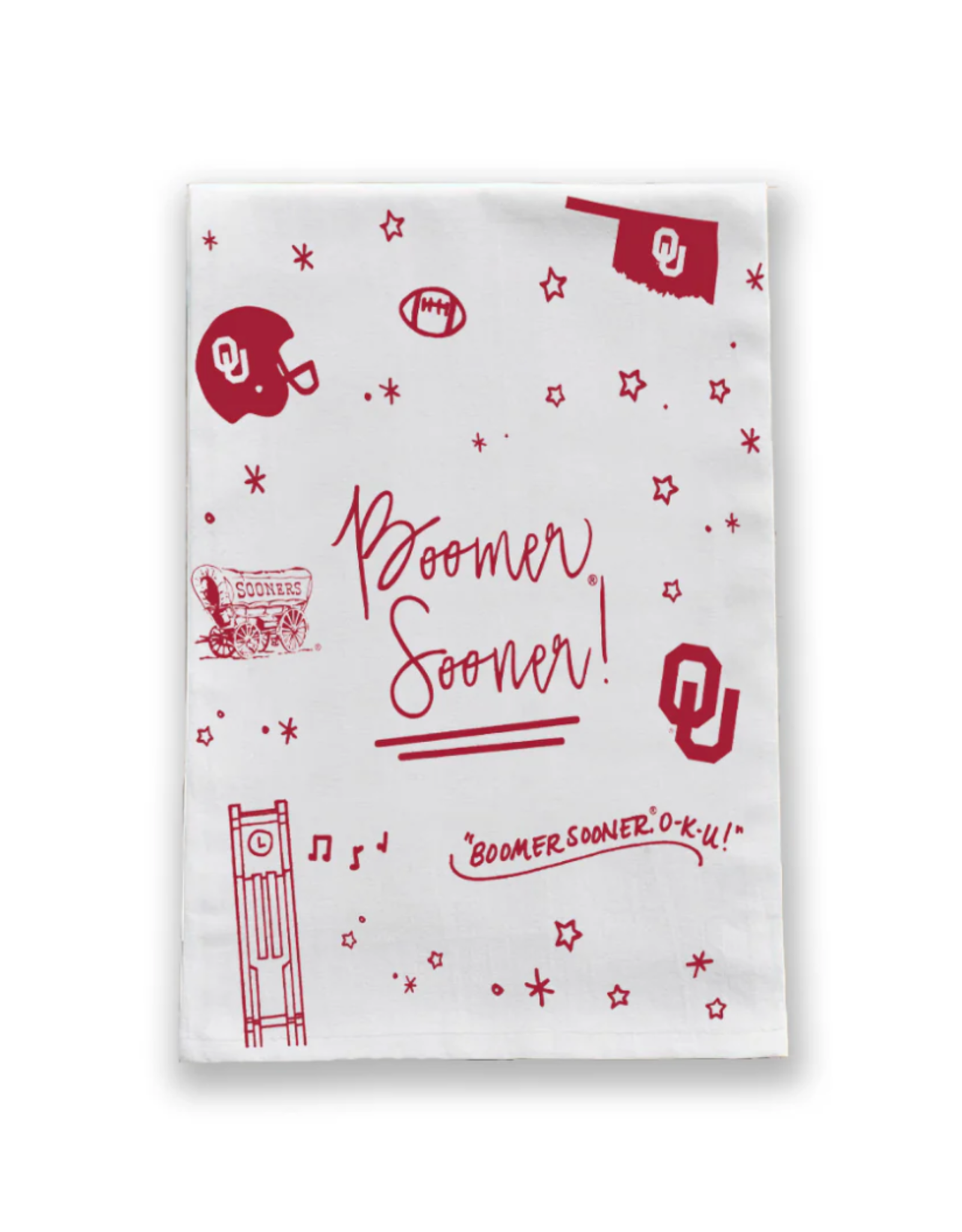 Valiant Gifts Oklahoma Confetti Tea Towel