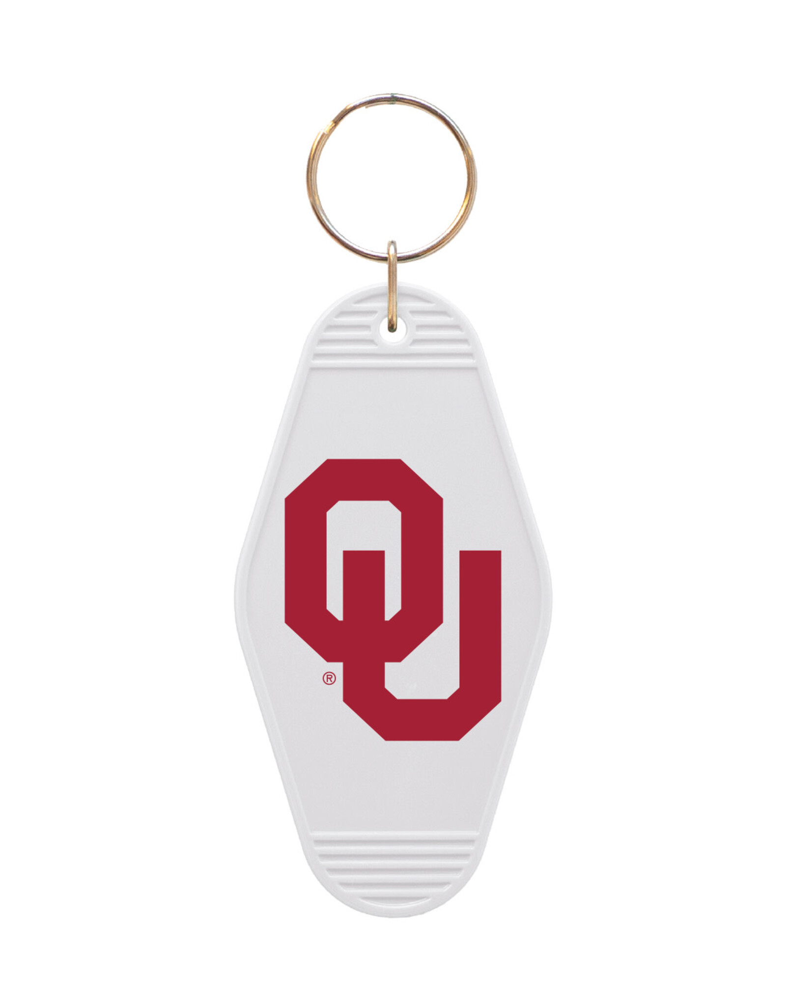 Jardine Vintage White OU Keychain