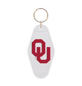 Jardine Vintage White OU Keychain