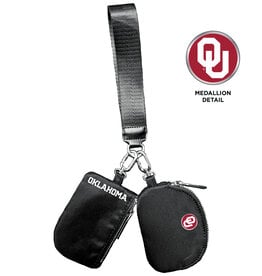 Jardine Black Oversized Strap Keychain With Coin Purse