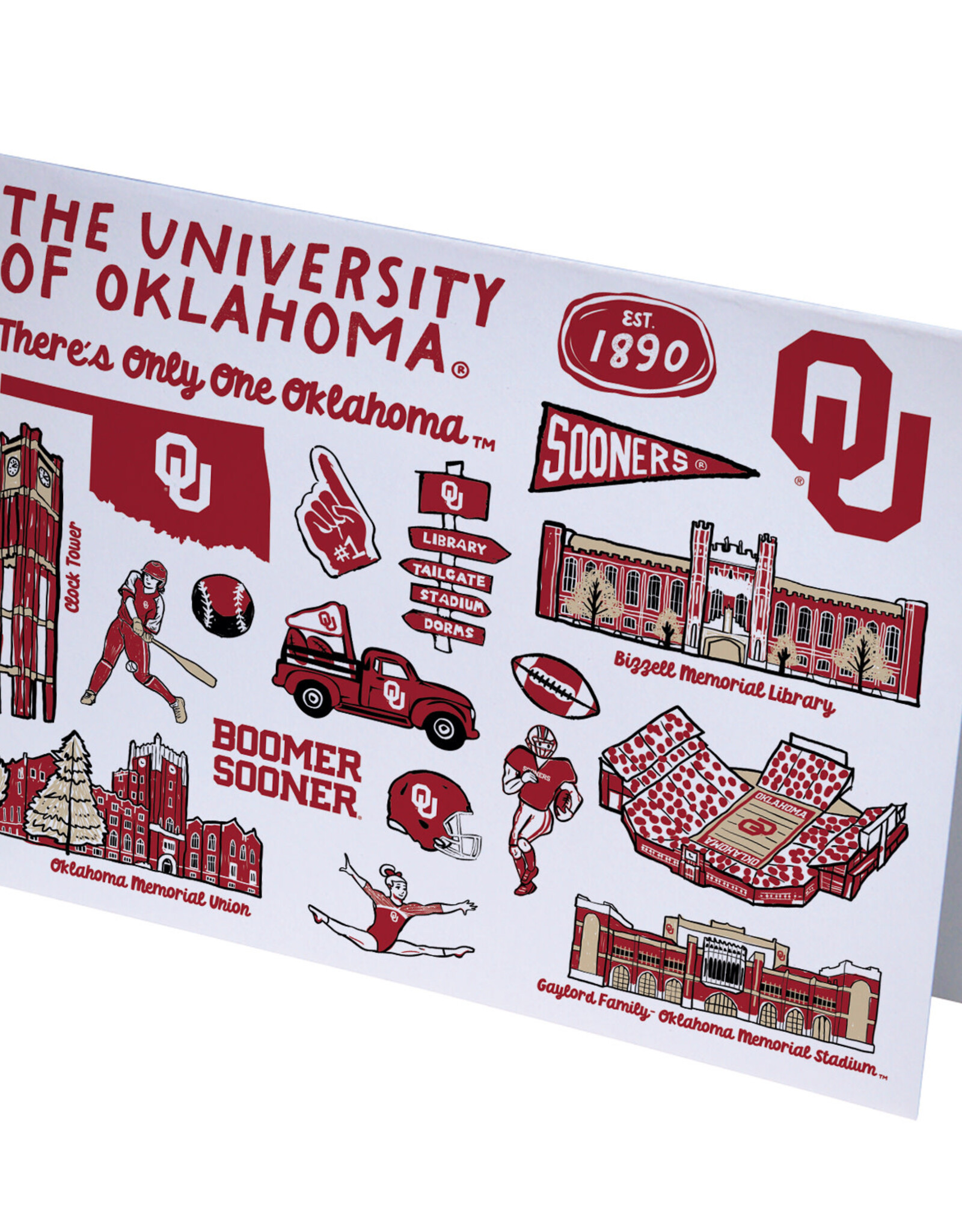 Overly Oklahoma Sooners Impressions  Notecards (10pk)